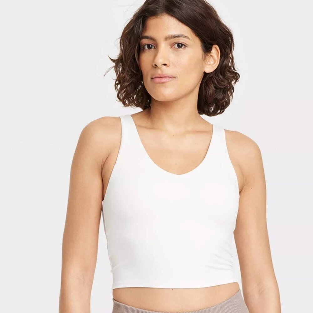 All motion target off white crop tank top new xl